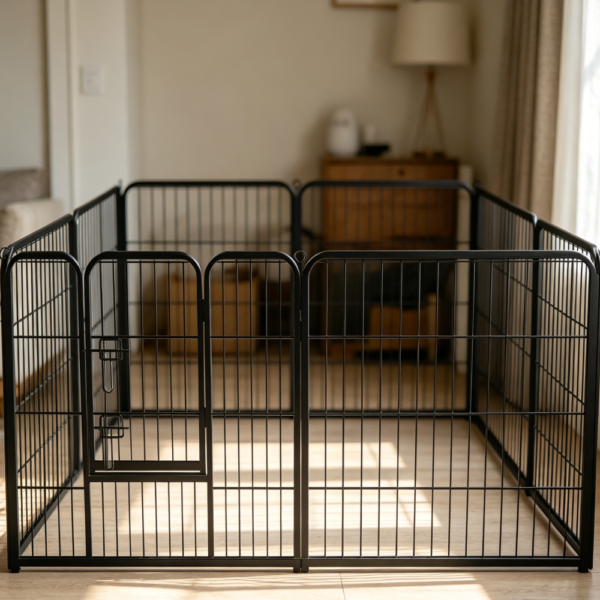 Foldable Metal Dog Playpen with Door