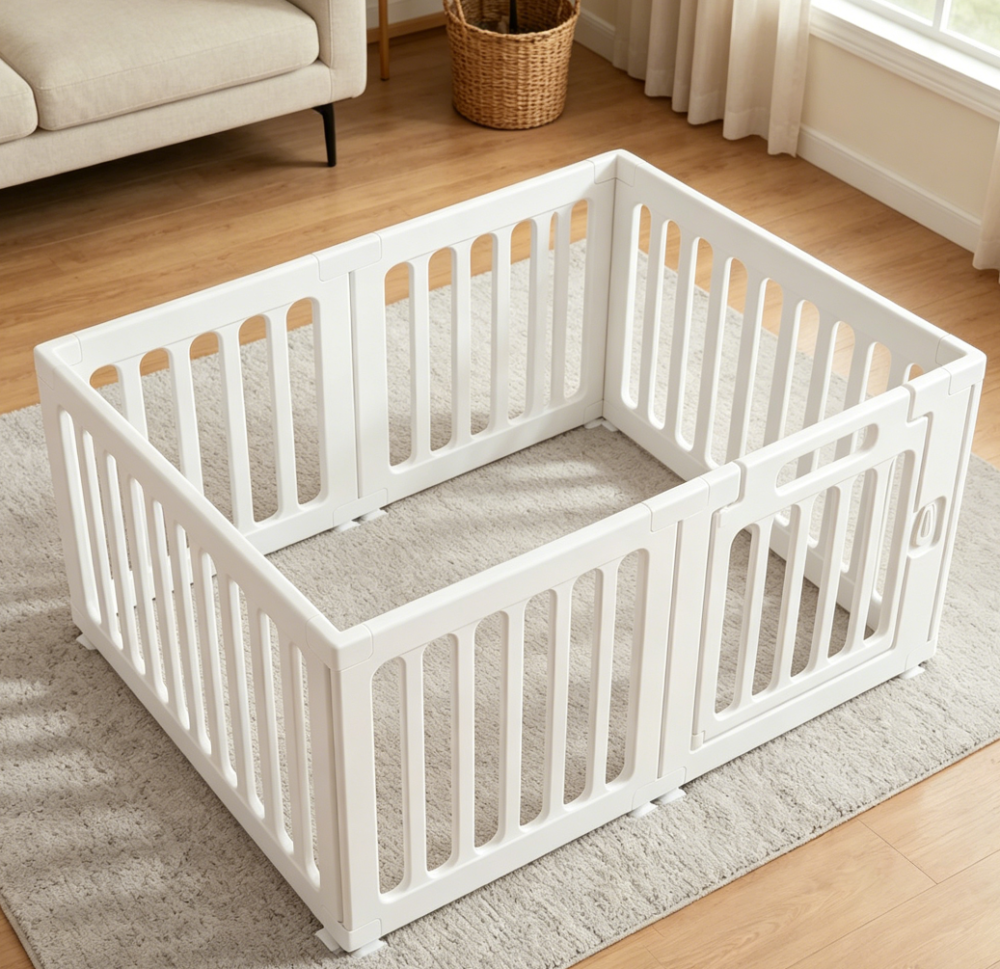 Portable Pet Playpen with Door – Tool-Free Setup - Image 2