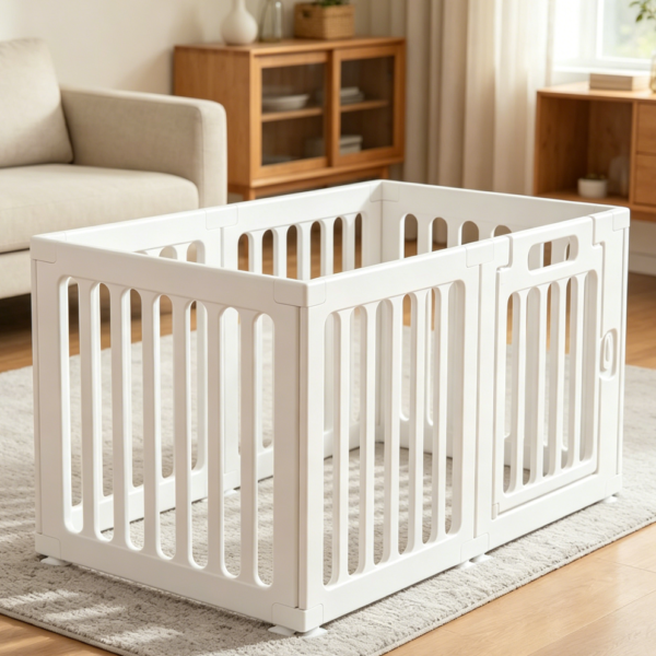 Portable Pet Playpen with Door – Tool-Free Setup