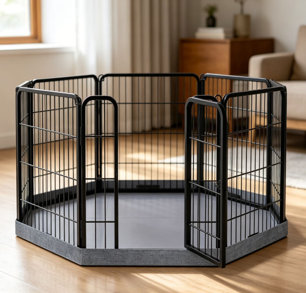 Heavy-Duty Metal Playpen with Octagonal Base - Image 2