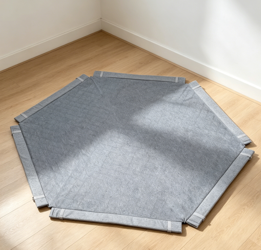 Hexagonal Playpen Mat, Graphite - Image 2