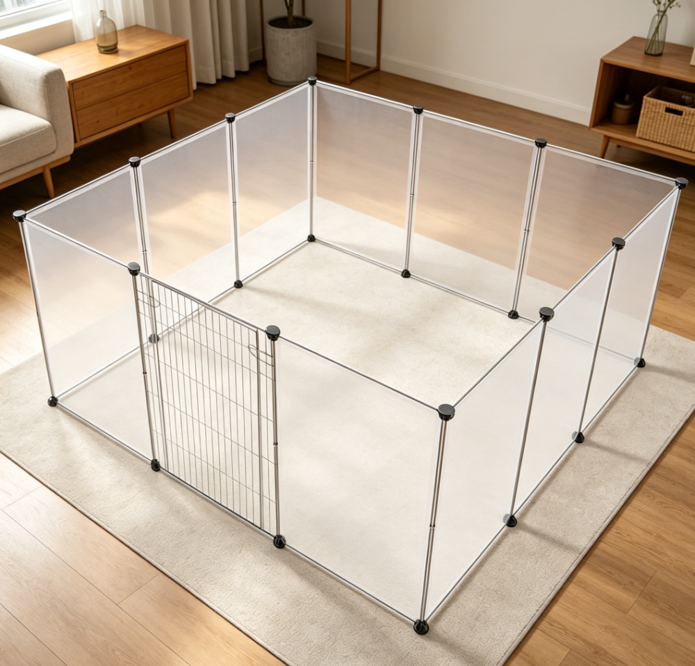 Transparent Portable Pet Playpen - Image 2