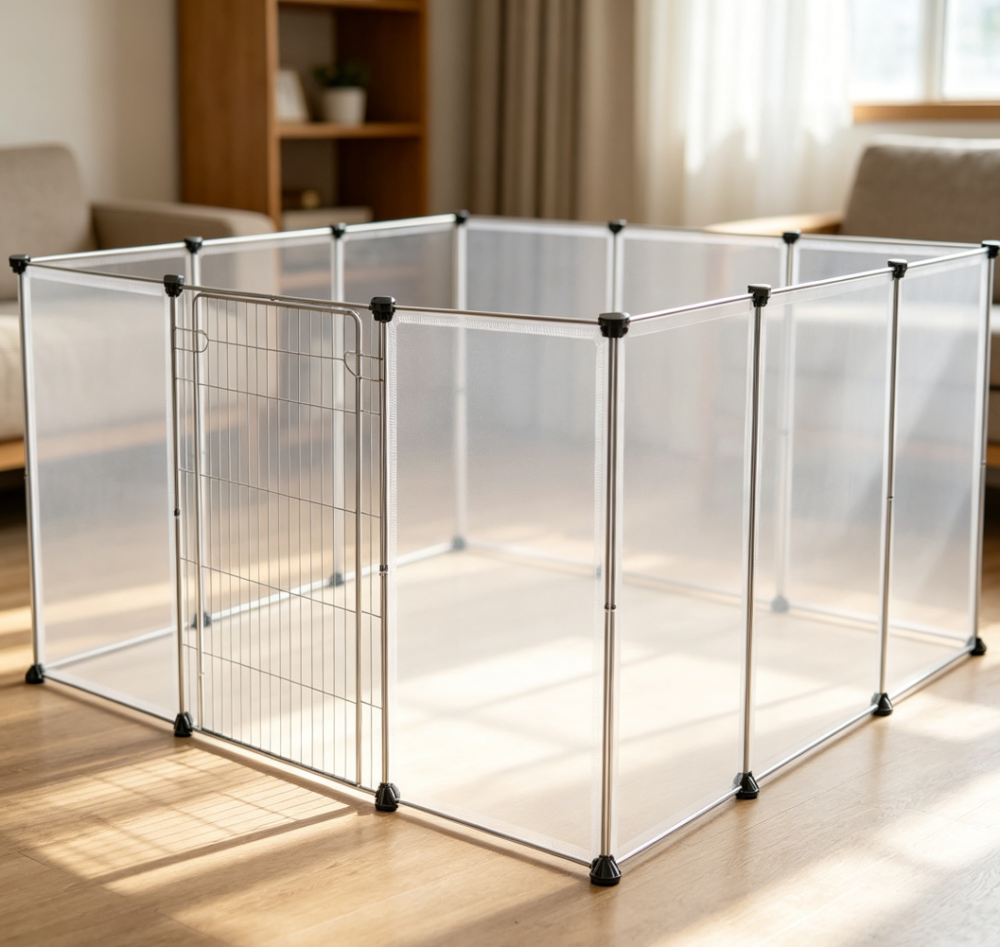 Transparent Portable Pet Playpen