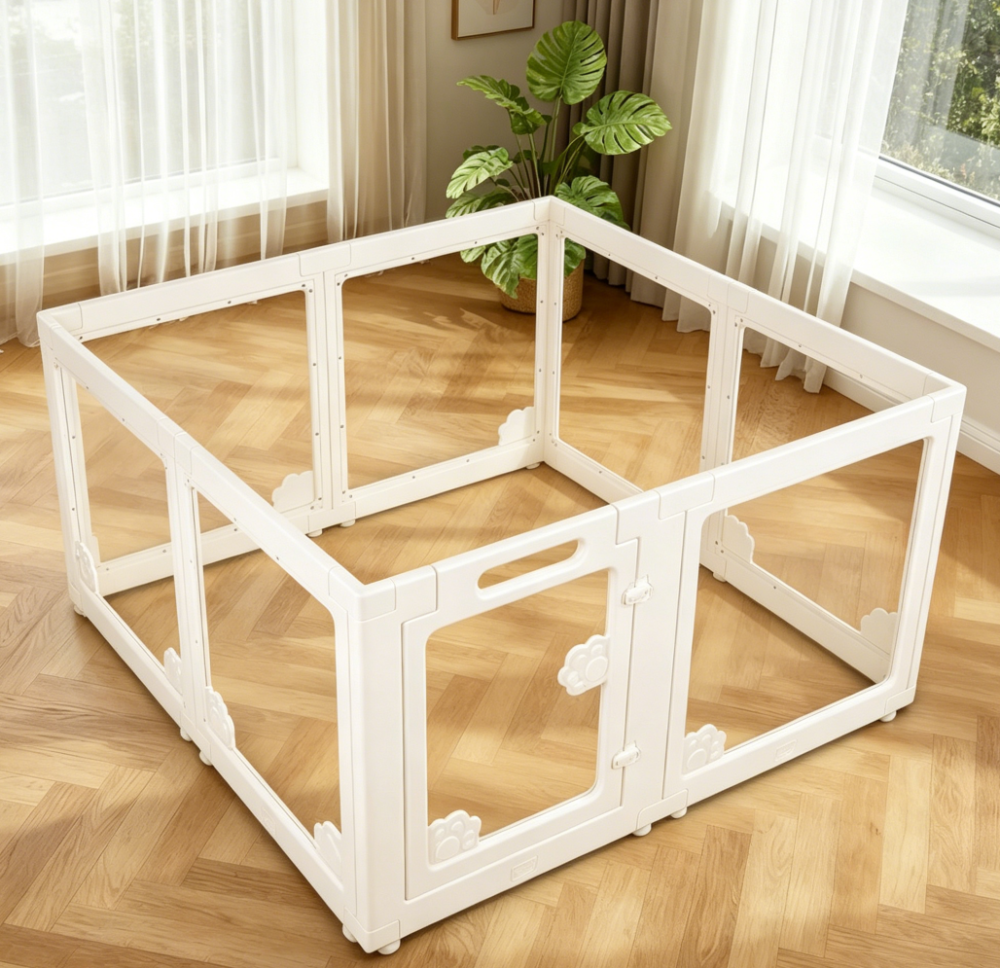 Foldable Clear Acrylic Playpen with Door