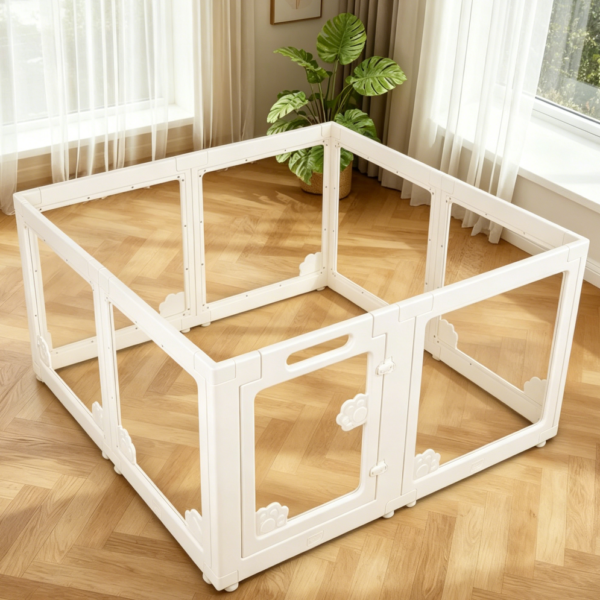 Foldable Clear Acrylic Playpen with Door