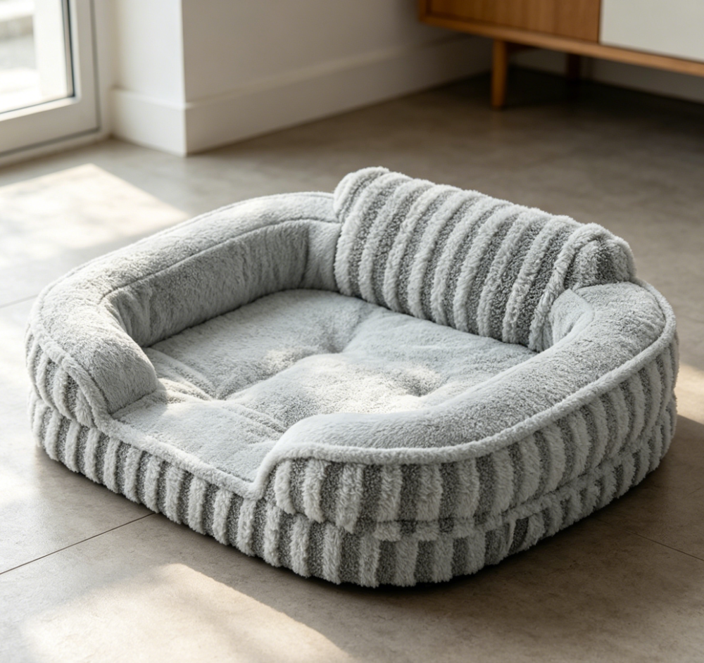 Orthopaedic Bolster Dog Bed, Waterproof, Grey - Image 2