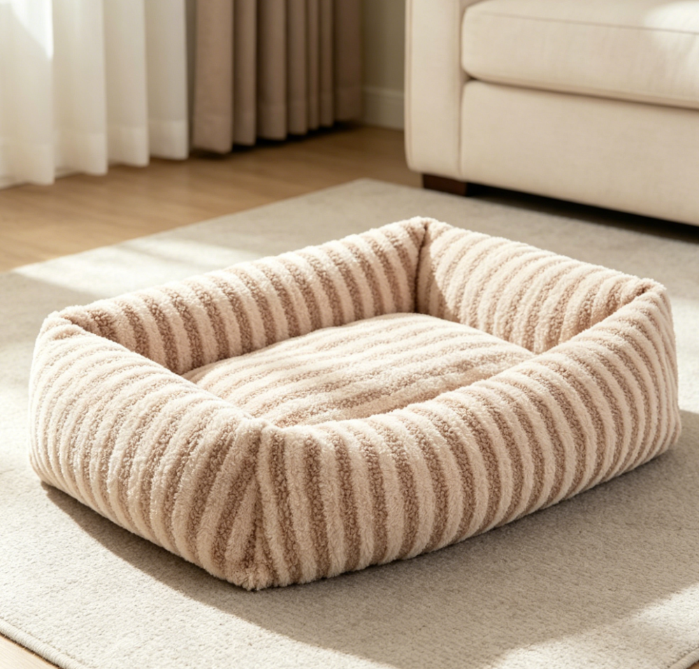 Enclosed Comfort Pet Sofa Bed Washable, Beige