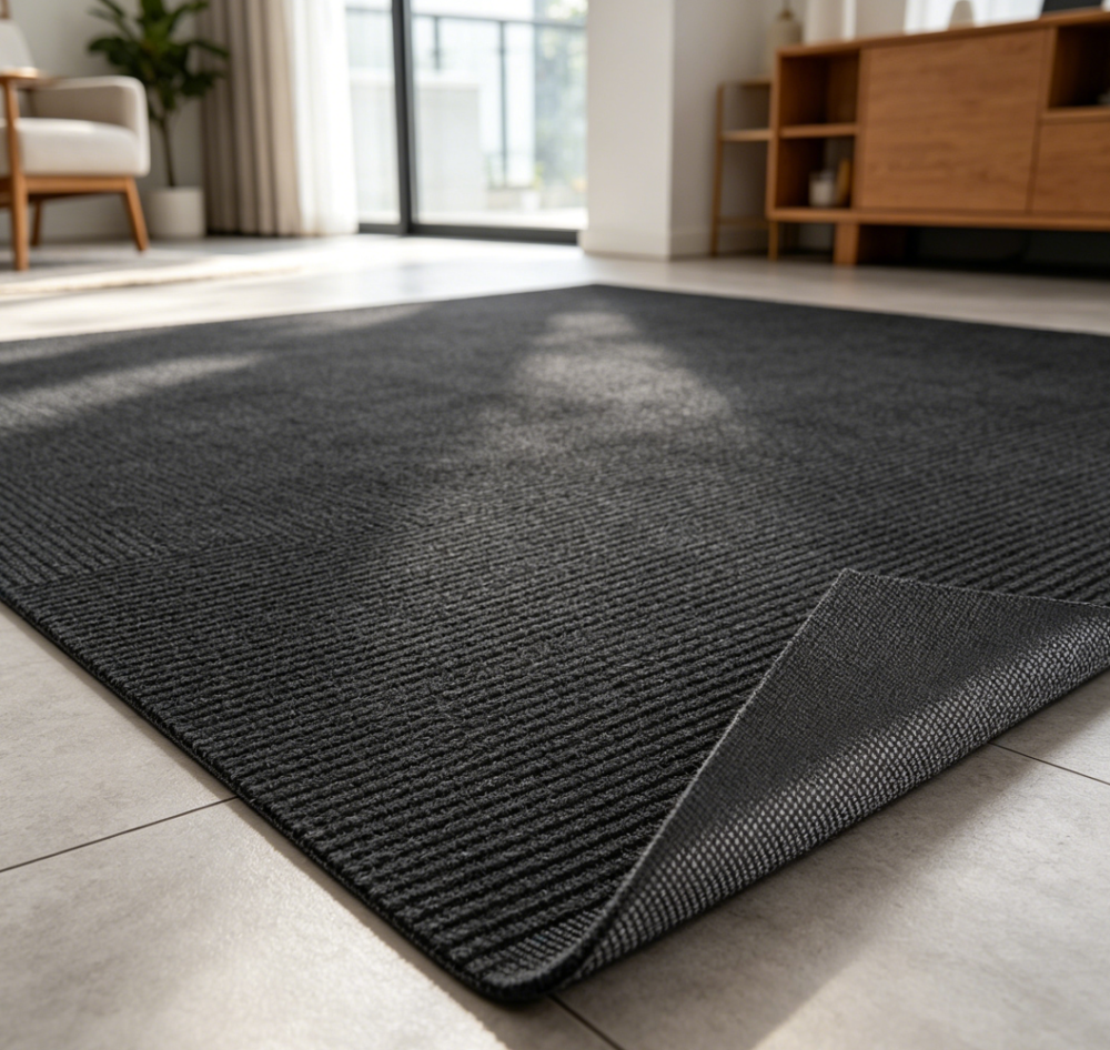 Washable Rubber Kennel Mat, Absorbent & Non-Slip, Black