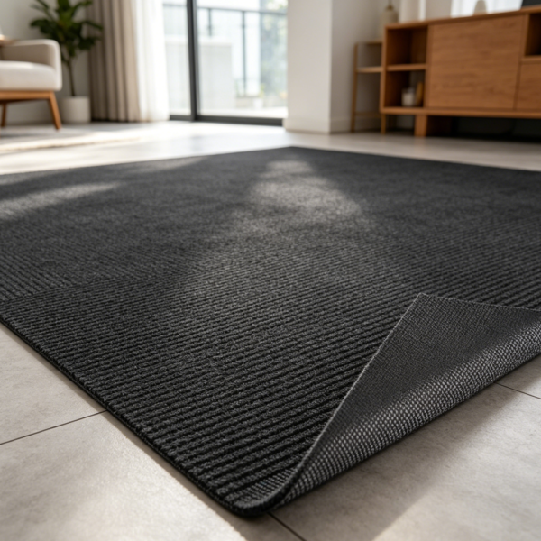 Washable Rubber Kennel Mat, Absorbent & Non-Slip, Black